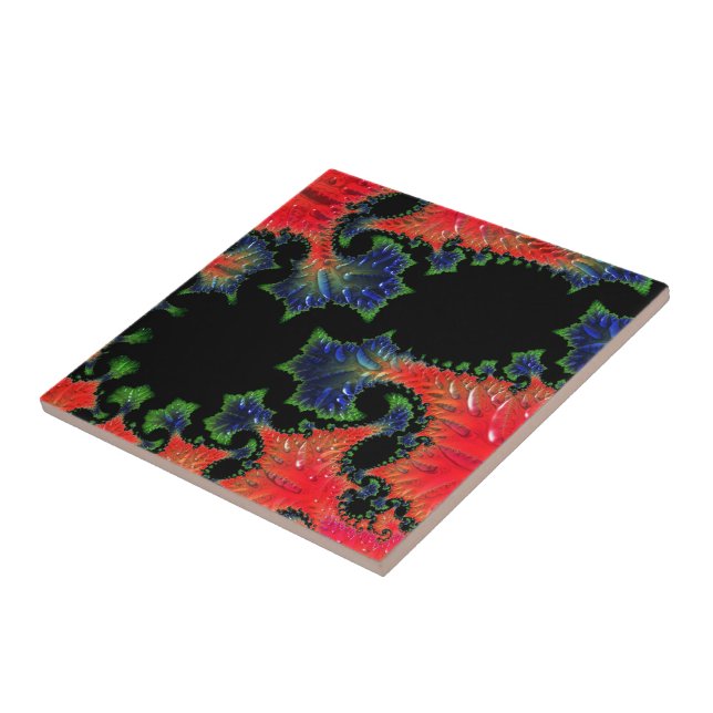 Mandelbrot Garden Ceramic Tile (Side)