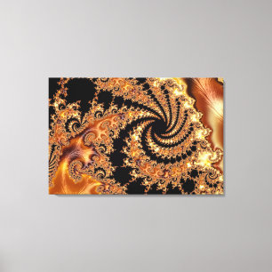 Mandelbrot Set Fractal Digital Art Toffee Canvas Print