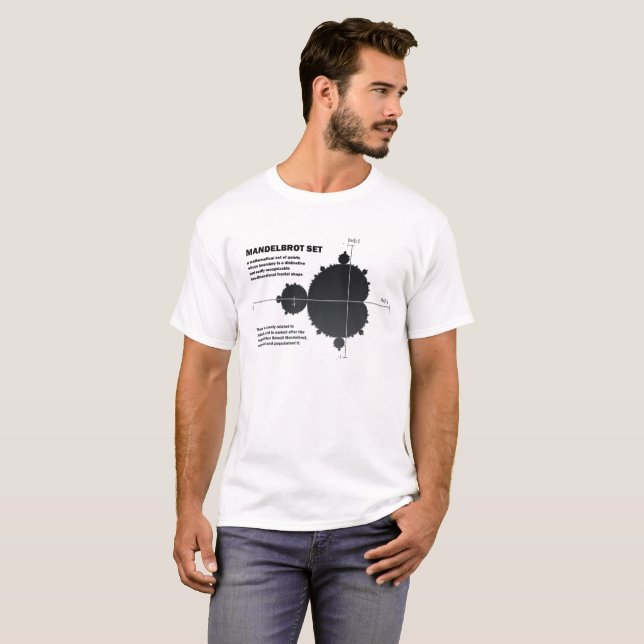 Mandelbrot set: fractal: science: mathematics T-Shirt (Front Full)