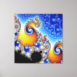 Mandelbrot Set Satellite Double Spiral Fractal Canvas Print