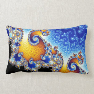 Mandelbrot Set Satellite Double Spiral Fractal Lumbar Cushion
