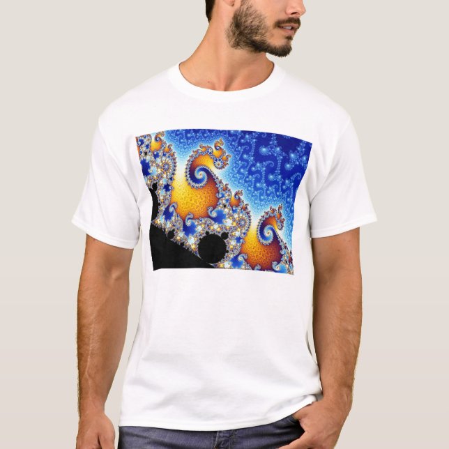 Mandelbrot Set Two-Dimensional Fractal Shape T-Shirt (Front)