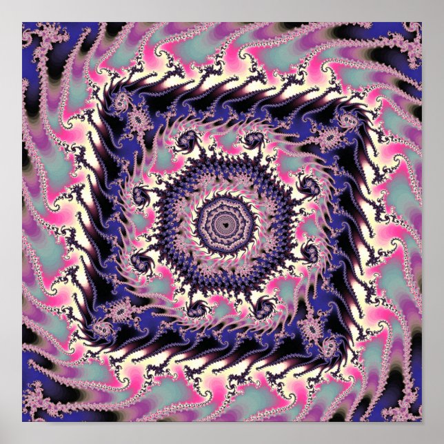 Mandelbrot Square Fractal Poster (Front)