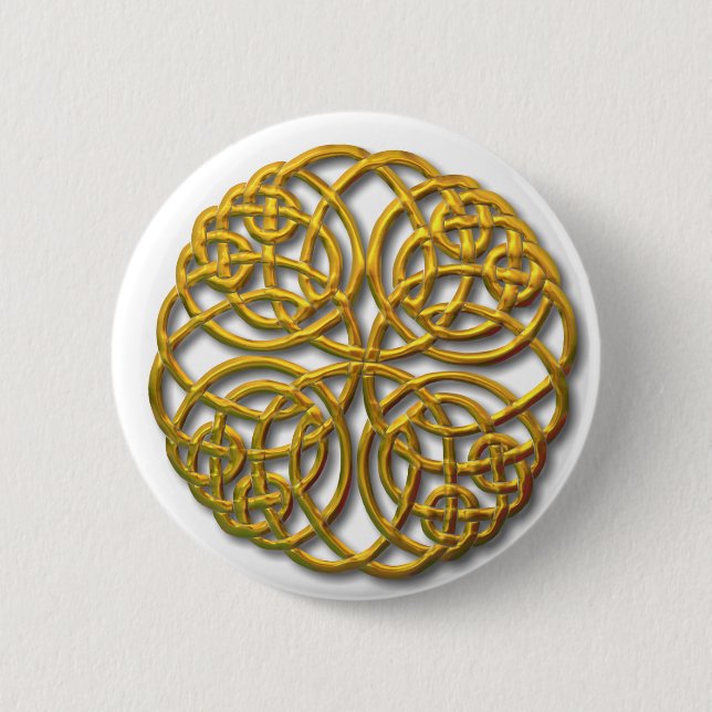 Mandella gold 6 cm round badge (Front)