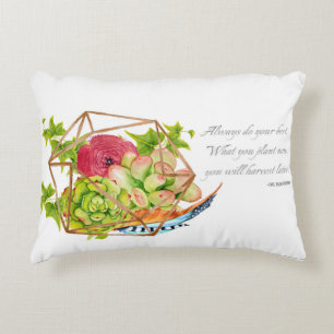 Mandino Quote Succulents Decorative Cushion
