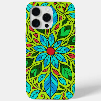 Mandola Leaves Design iPhone 15 Pro Max Case