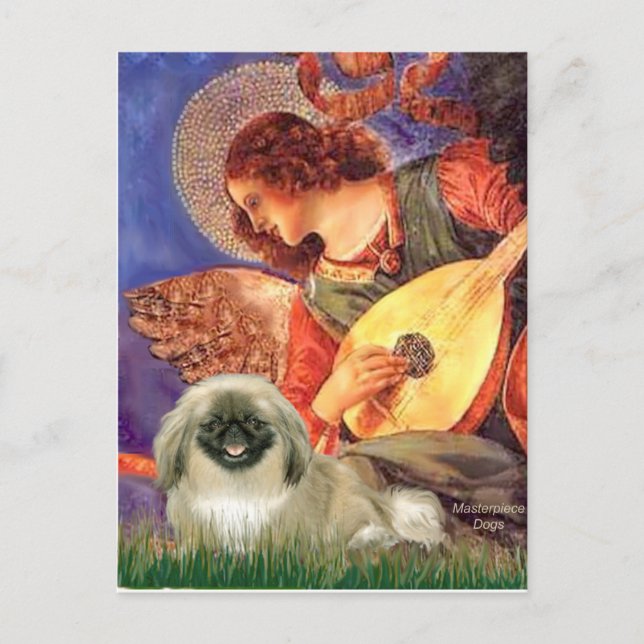 Mandolin Angel - Pekingese 1b Postcard (Front)
