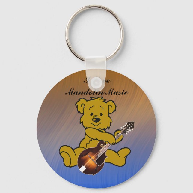 MANDOLIN BEAR-KEYCHAIN KEY RING (Front)