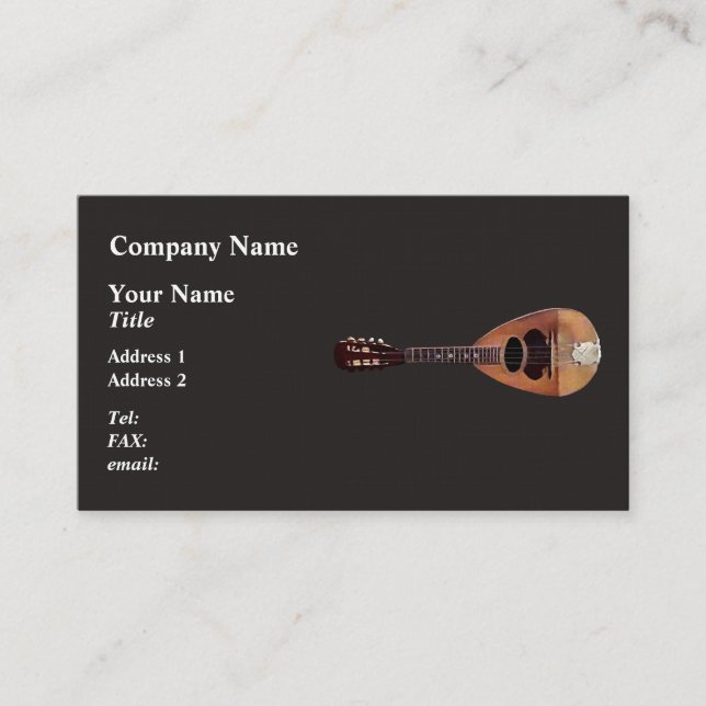 Mandolin Business Card (Front)