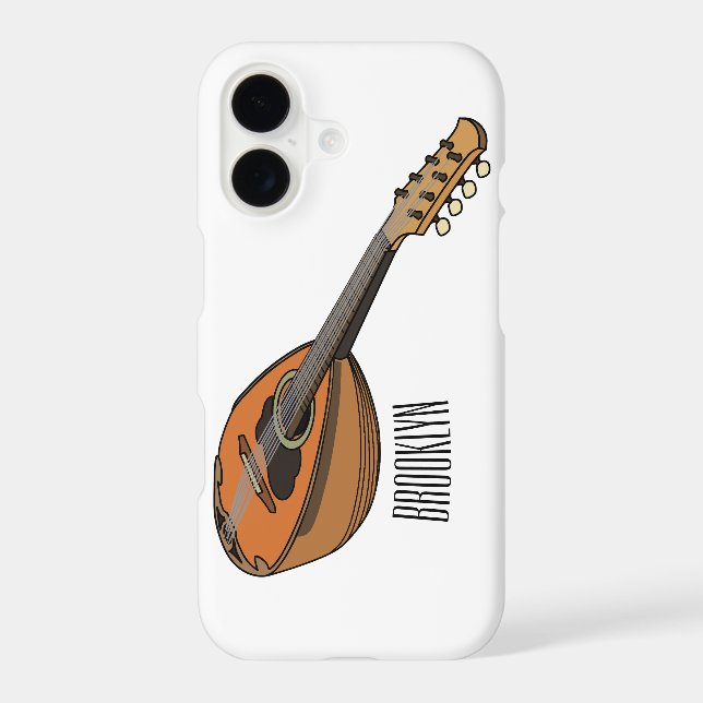 Mandolin cartoon illustration (Back)