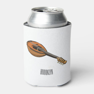 Mandolin cartoon illustration can cooler