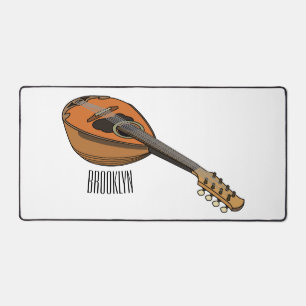Mandolin cartoon illustration desk mat