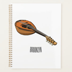 Mandolin cartoon illustration planner