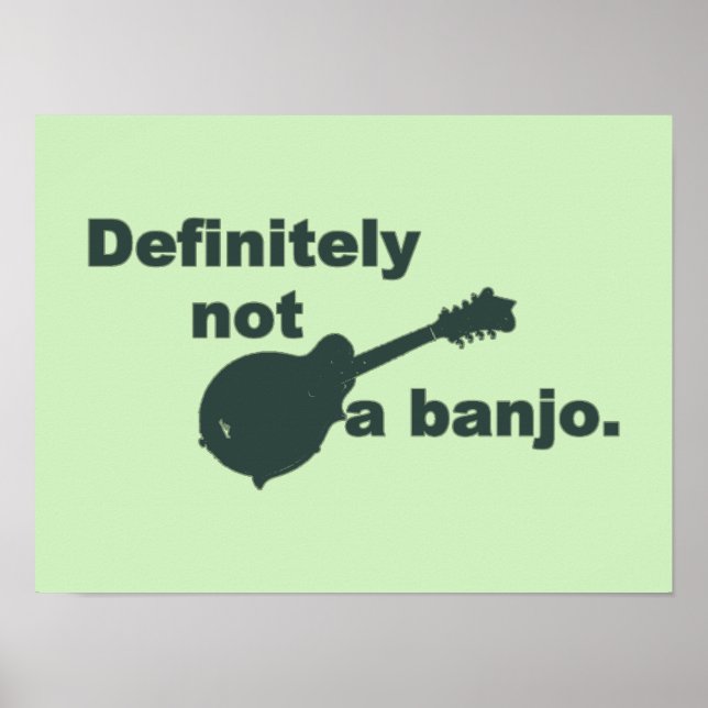 Mandolin -- Definitely Not A Banjo Poster (Front)