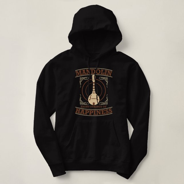 Mandolin Lover Mandolin Hoodie (Design Front)