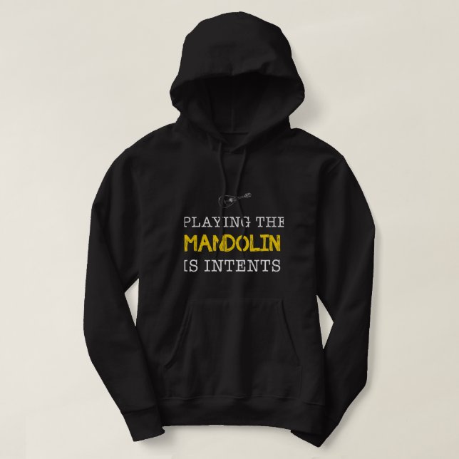 Mandolin Lover Playing the mandolin is intents tee (Design Front)
