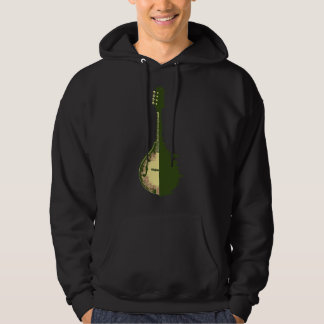 Mandolin Lover Trees Reflection 80s Retro Outdoor Hoodie
