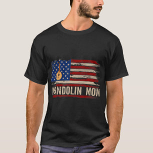 Mandolin Lover Vintage Mandolin Mum American USA F T-Shirt