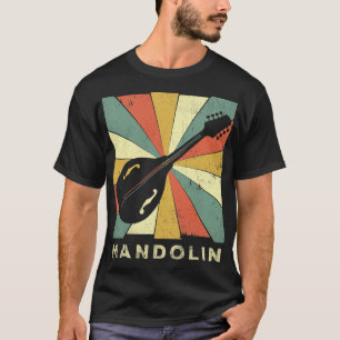 Mandolin Lover Vintage Mandolin Player Music Retro T-Shirt