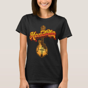Mandolin Lover Vintage Mandolin Retro 80s Vibe Mus T-Shirt