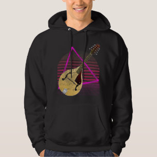 Mandolin Lover Vintage Mandolin Vaporwave 80s Aest Hoodie