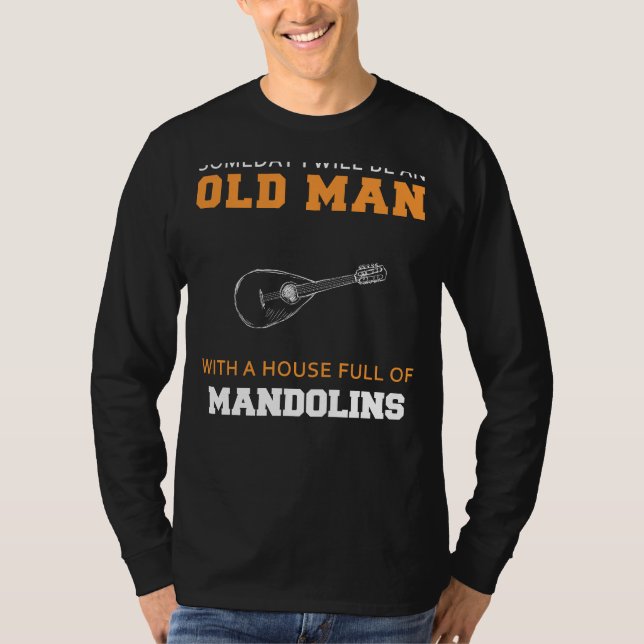 Mandolin Mania: Future Old Mans Stringed Sanctuary T-Shirt (Front)
