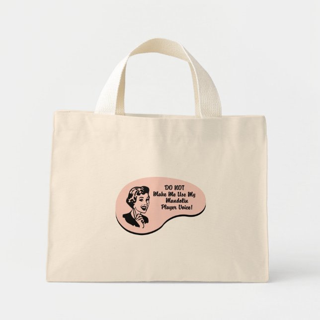 Mandolin Player Voice Mini Tote Bag (Front)
