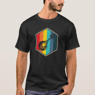 Mandolin Retro Hexagon Vintage Mandolin Player T-Shirt