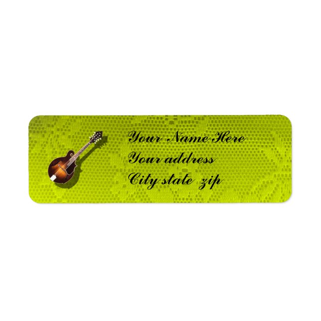 MANDOLIN-RETURN ADDRESS LABEL (Front)