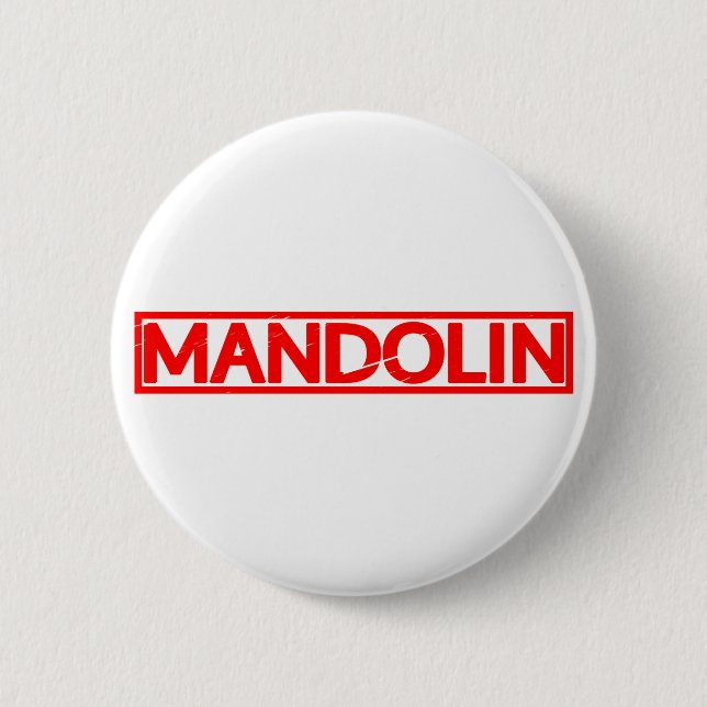 Mandolin Stamp 6 Cm Round Badge (Front)