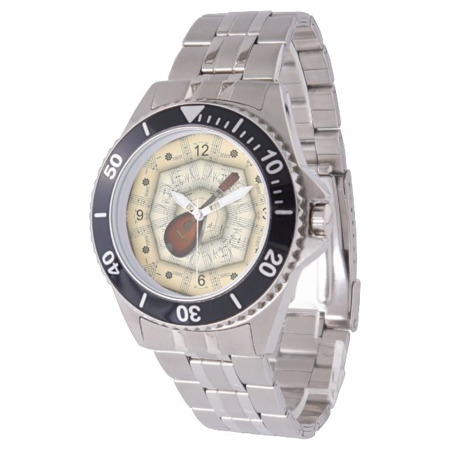 Mandolin ~ Strange Musical Design ~ Unique ~ Watch (Angled)