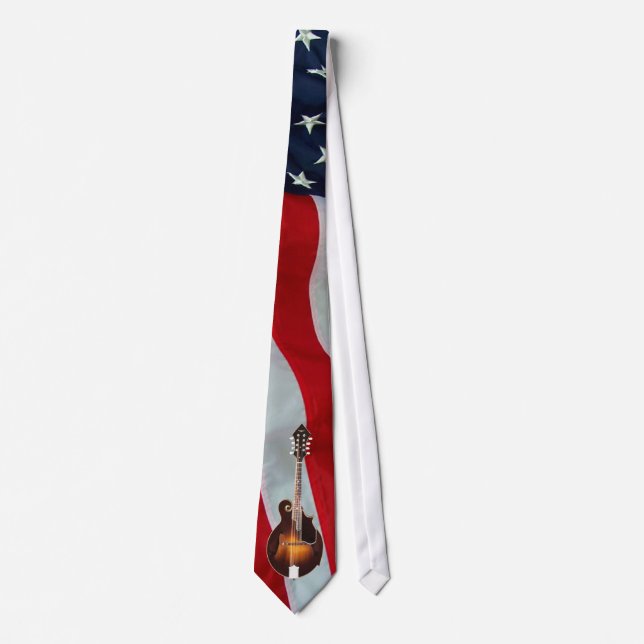 mANDOLIN -TIE-AMERICAN FLAG Tie (Front)