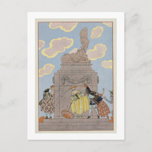 Mandoline, illustration for 'Fetes Galantes' by Pa Postcard (Front)