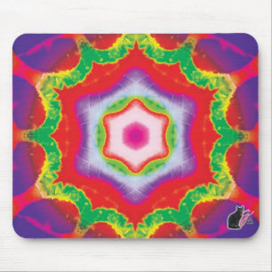 Mandril Kaleidoscope Mouse Pad