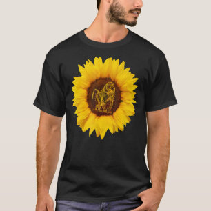 Mandrill Gift For Women Men Monkey Baboon Sunflowe T-Shirt