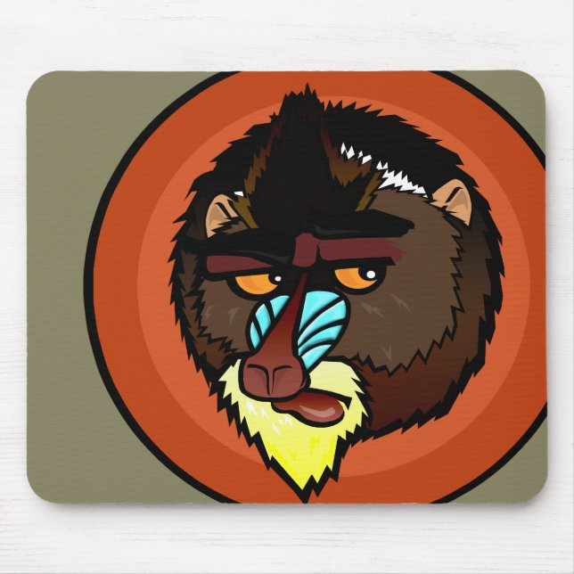 MANDRILL HORIZONTAL MOUSE PAD (Front)