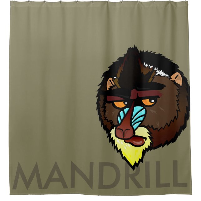MANDRILL SHOWER CURTAIN (Front)