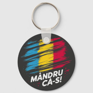 Mandru ca-s roman - flag key ring