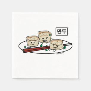 Mandu Korean dumpling dim sum breakfast hangul Napkin