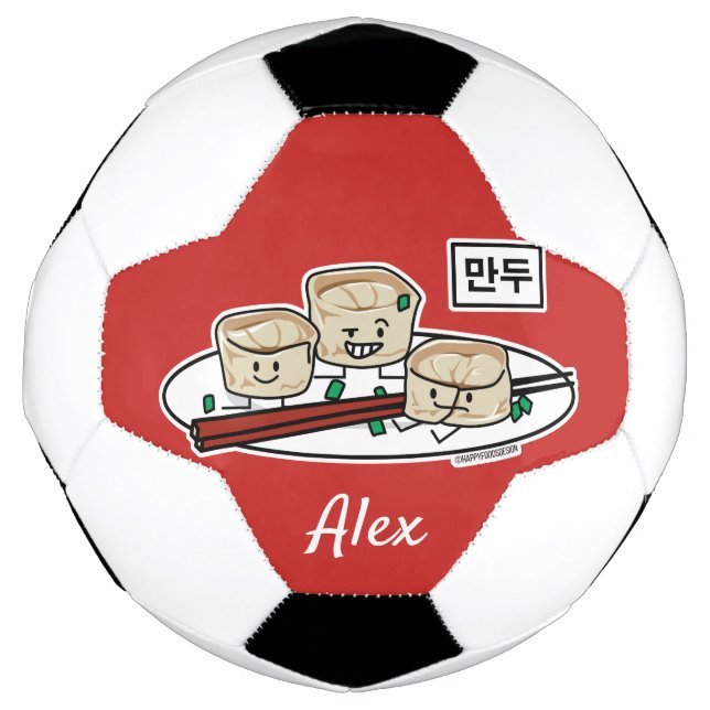 Mandu Korean dumpling dim sum breakfast hangul Soccer Ball (Front)