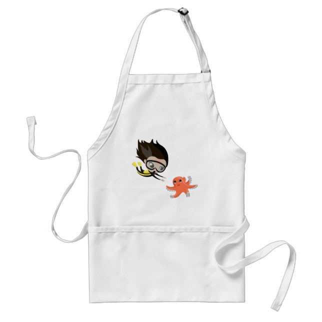 Mandy and Bubbles the Octopus Standard Apron (Front)