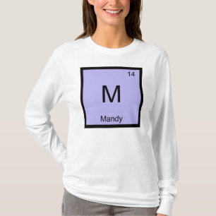 Mandy Name Chemistry Element Periodic Table T-Shirt