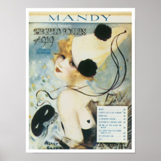 Mandy Vintage Songbook Cover Poster