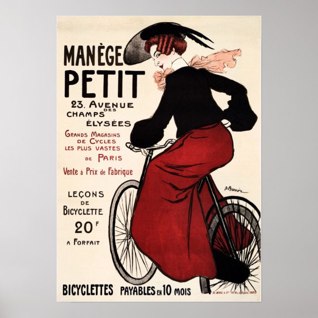 Manege Petit Bicycles Vintage Advertising Poster (Front)