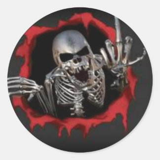 Maneira Skull Classic Round Sticker