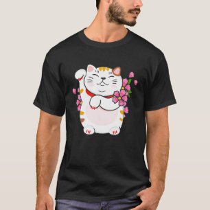 Maneki Neko Beckoning Lucky Cat T-Shirt