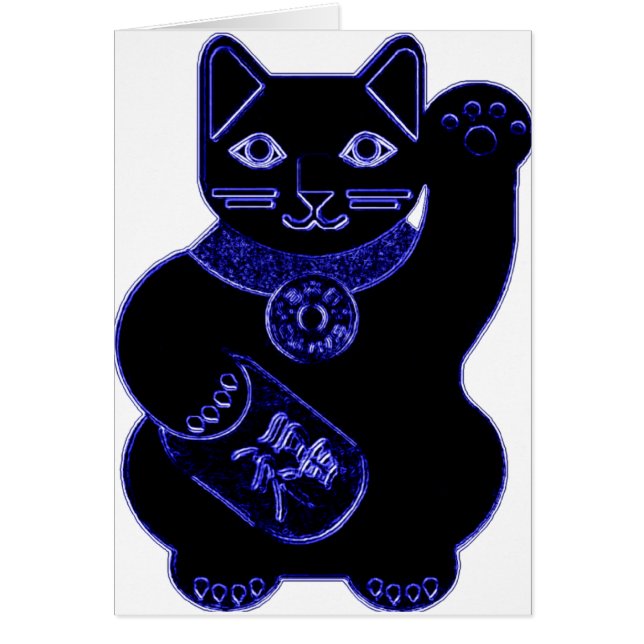 maneki neko blue neon (Front)
