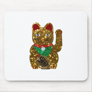 maneki neko cat mouse pad