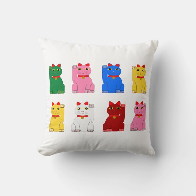 Maneki neko cushion