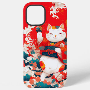 Maneki-Neko, Japanese Lucky Cat iPhone 12 Pro Max Case